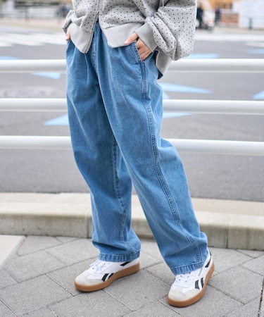 ユルフィットデニムイージーパンツ