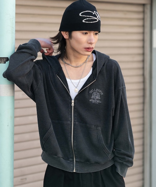 ワッフルZIPパーカー