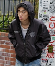 ピグメントロゴフードブルゾン