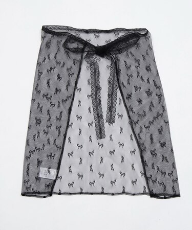 リボンレースラップスカート