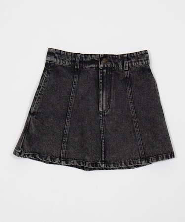 デニムフレアミニスカート