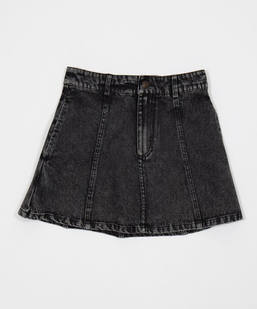 デニムフレアミニスカート