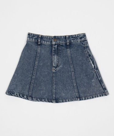 デニムフレアミニスカート