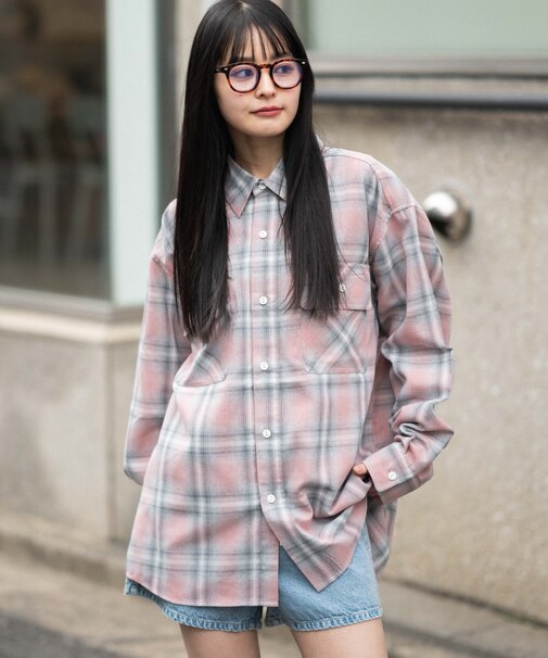 オンブレチェックシャツ(LS)