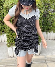 ドロストドットキャミワンピ