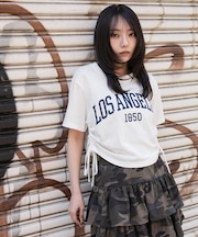 グラフィックサイドリボンドロストショートT