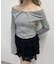 オフショルジップトップス