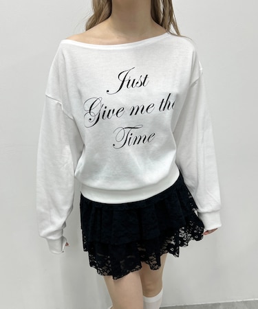 ワンショルメッセージトップス