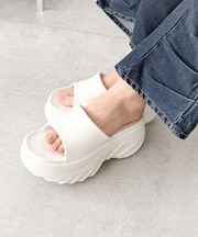 厚底デザインラバーサンダル