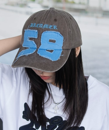 ナンバリングアップリケキャップ