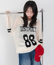 メッシュナンバリングニット