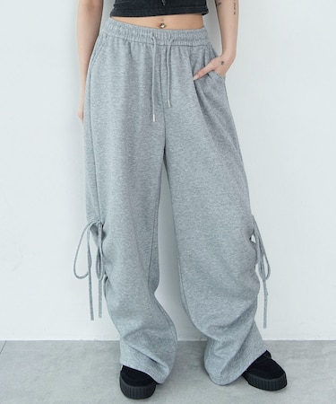 サイドリボンスウェットパンツ