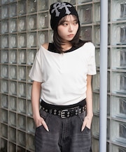 レイヤードキーネック半袖T