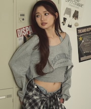 レイヤードクロップドロゴトップ