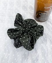 Lサテンドットシュシュ