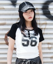 グラフィックラグランヘンリーネックT