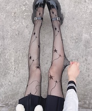 柄アミタイツ