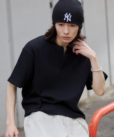 ワッフルヘンリーネックT（SS）