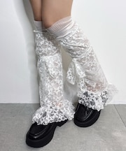 レイヤードレースデザインレッグカバー