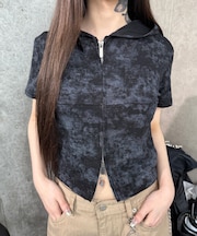 フーデッドZIPトップ