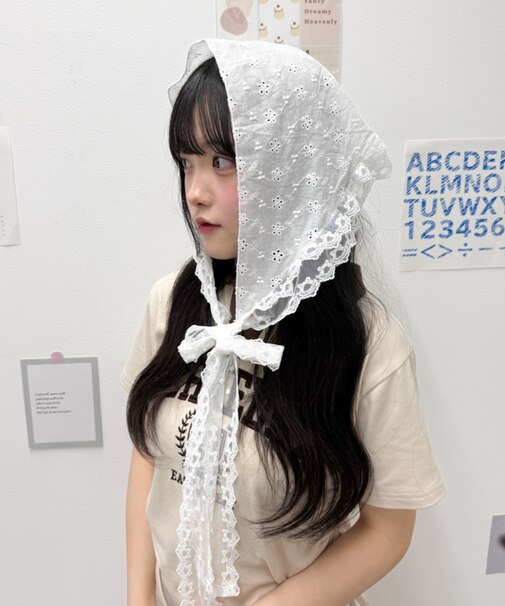 コットンレースバブーシュカ