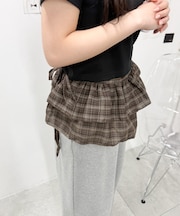チェックダブルラップスカート