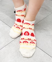 ケーキ柄ショートソックス