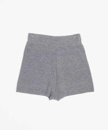 リブニットショートパンツ