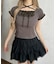 チェックレイヤードチョーカーT