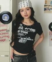ネックスタッズビッグロゴT