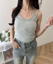 ストラップレイヤードキャミ