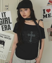 オフショルクロスSSトップ