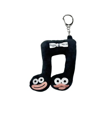 るんるん音符モンスターぬいぐるみキーホルダー