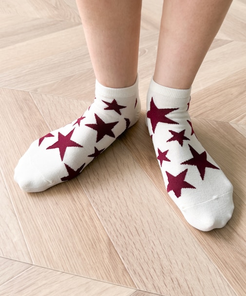 ランダムスター総柄ショートソックス