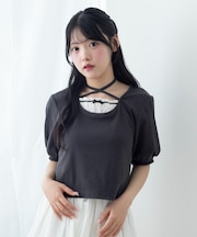 パフスリーブチョーカーT