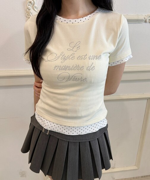 ドットレイヤードTシャツ
