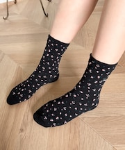 刺繍ワンポイントフラワーソックス