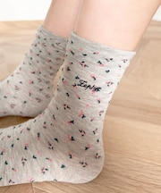 刺繍ワンポイントフラワーソックス