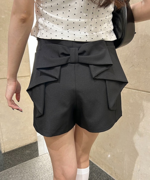 バックリボンショートパンツ