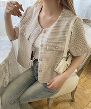 半袖ツイードジャケット