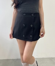 ボタンデザインミニスカート
