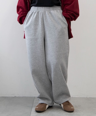 ライトスウェットワイドパンツ(丈短め)