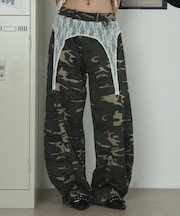 ガーターデザインスウェットパンツ