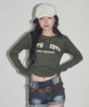 ヘンリーサイドドロストLS Tシャツ