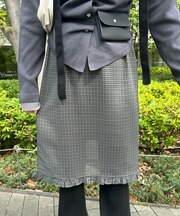 ミニチェックミドルスカート