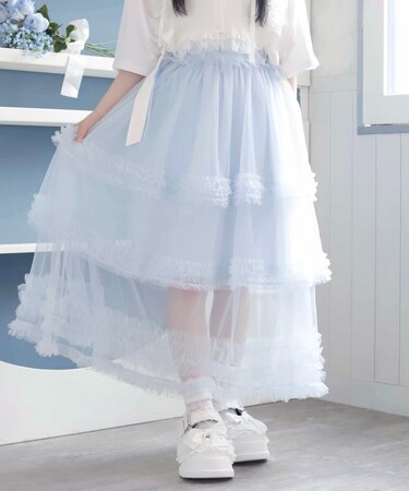 お嬢様のすずしげスカート
