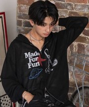 グラフィックメッシュZIPパーカー