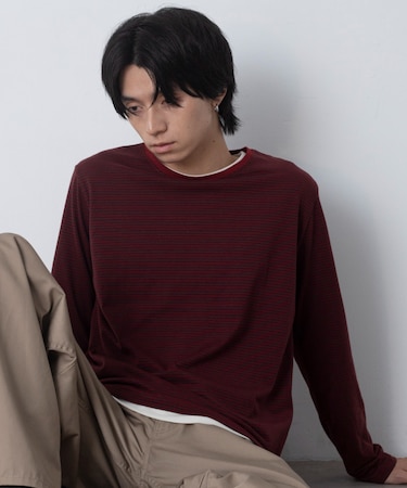 ルーズネックボーダーT(LS)