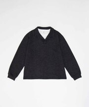 フェイクレイヤードニットポロ(LS)