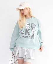 グラフィックニットプルオーバー